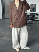 Yves Saint Laurent Diffusion Hommes 1980s Check Wool Blazer - 42R/XL - SYLK