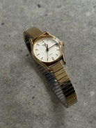 Timex 1990s Round Gold Tone Quartz Watch - SYLK