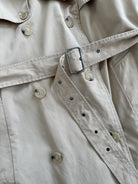 Yves Saint Laurent 70’s Cotton Double Breasted Belted Trench Coat - XL - SYLK