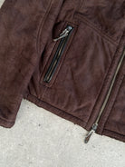 Armani Jeans Double Zip Faux Suede Jacket - M/L - SYLK
