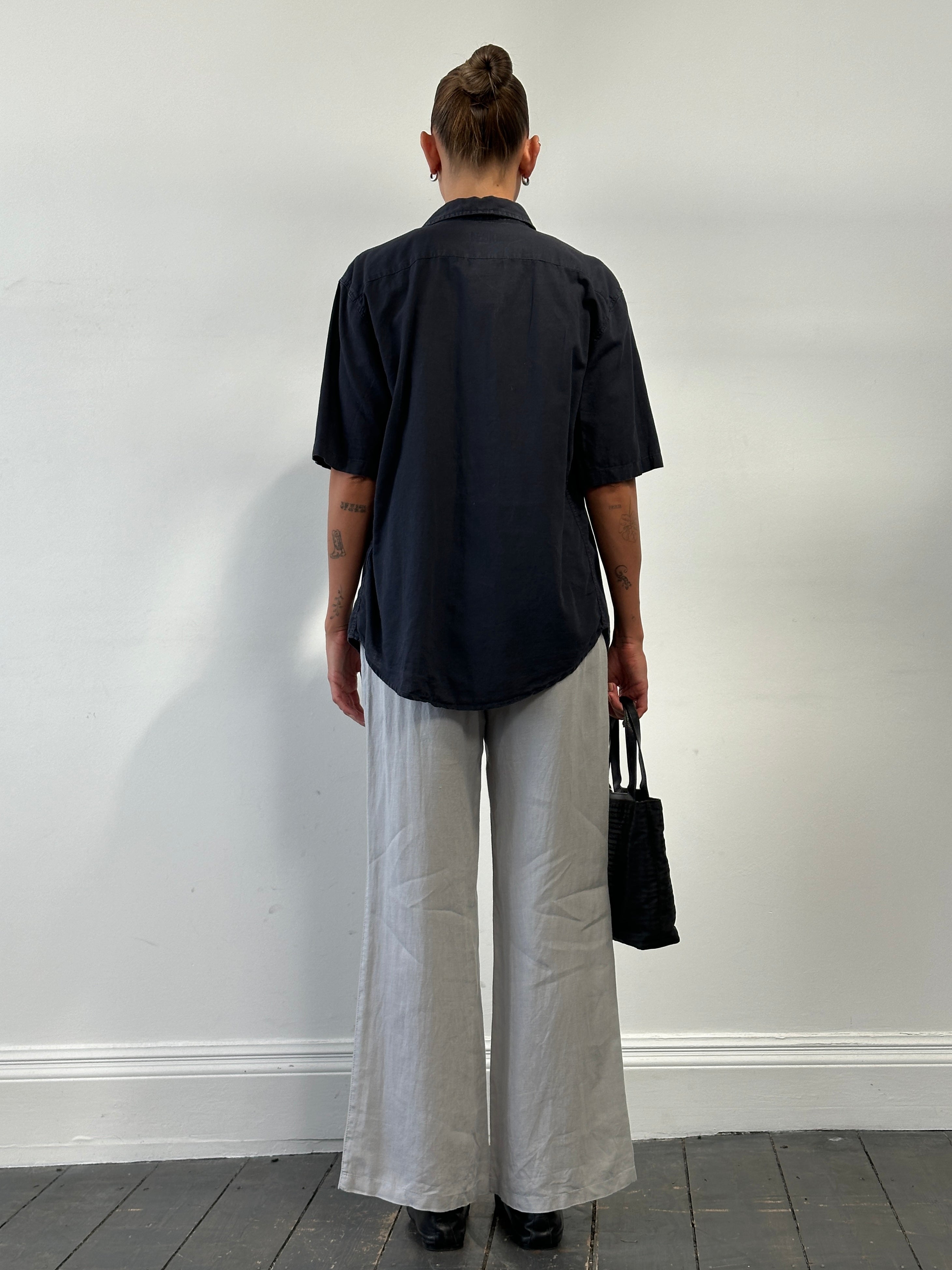 Armani Jeans Cotton Linen Logo Shirt - M/L - SYLK