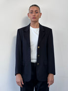 Vintage Brushed Wool Cashmere Bespoke Button Blazer - 36R/S - SYLK