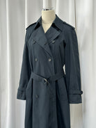 London Fog 1980s Double Breasted Cotton Trench Coat - S - SYLK