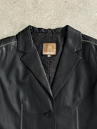 Conbipel Single Breasted Leather Blazer Jacket - M - SYLK