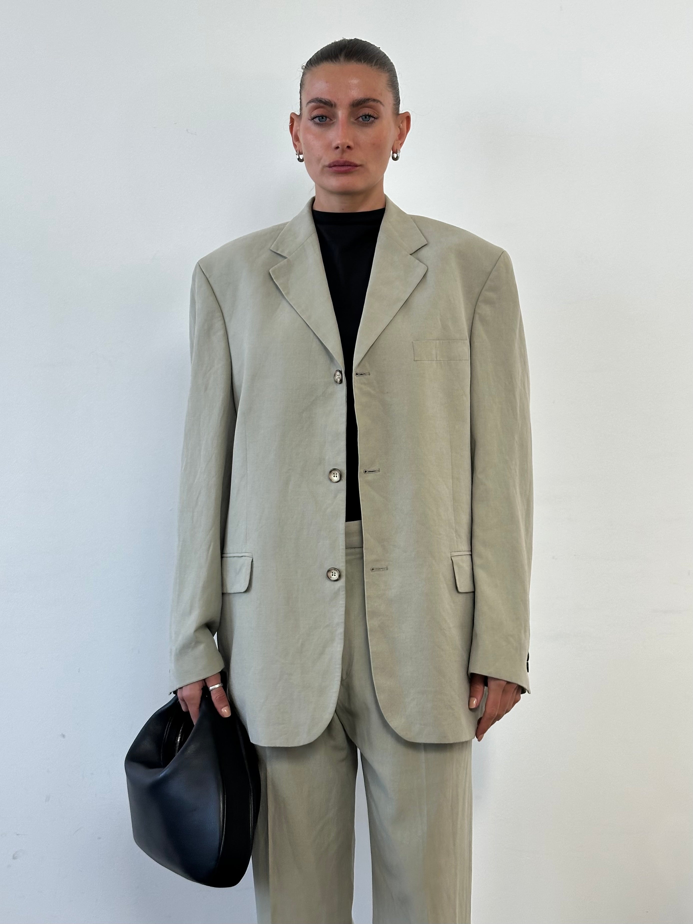 Vintage Linen Tencel Single Breasted Suit - 42R/W32 - SYLK