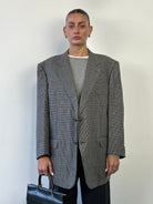Christian Dior Pure Wool Dogtooth Single Breasted Blazer - 50R/XXL - SYLK