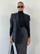 Vintage Wool Moahir Double Breasted Blazer - 40R - SYLK