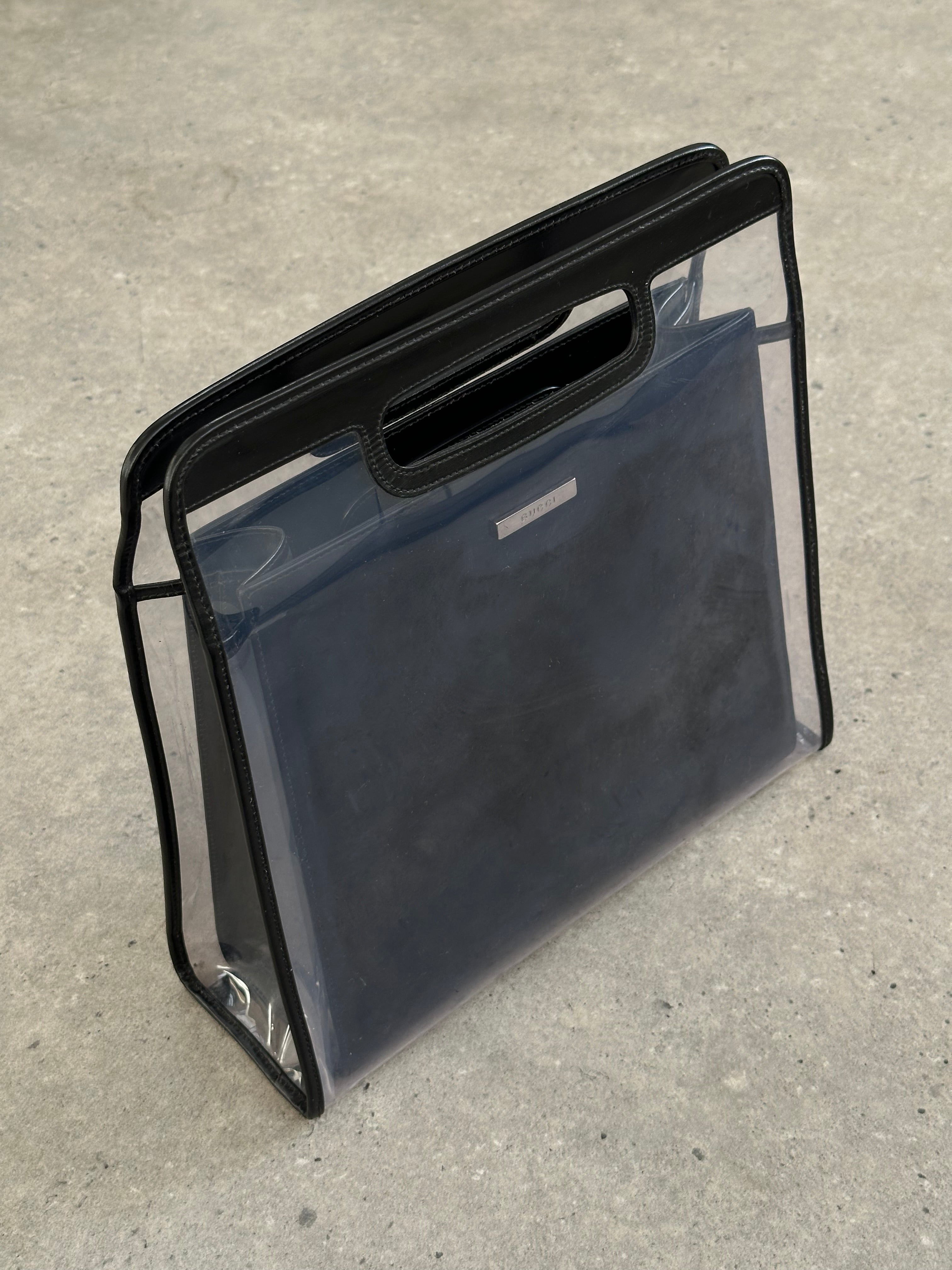 Gucci 2 in 1 Leather & Vinyl Hand Bag - SYLK