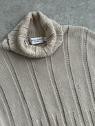 Yves Saint Laurent Pure Cotton Logo Roll Neck Jumper - L - SYLK