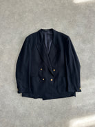 Yves Saint Laurent 1980s Bespoke Button Double Breasted Blazer - 46R/XXL - SYLK
