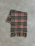 Burberrys Wool Camel Hair Nova Check Scarf - SYLK