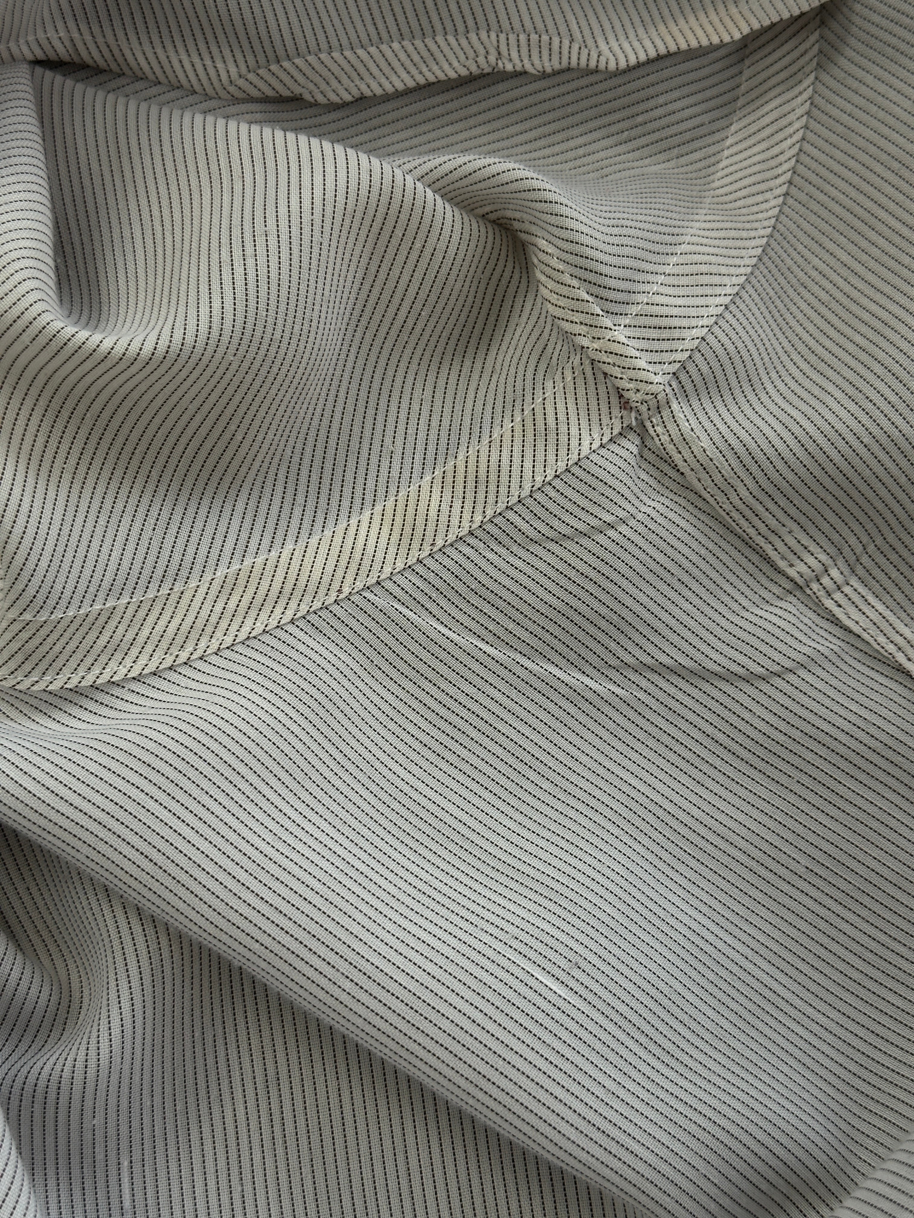 Christian Dior Chemises 1980s Stripe Cotton Logo Shirt - L - SYLK
