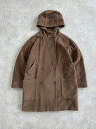 Max Mara Weekend 2000s Wool Hooded Double Breasted Coat - M - SYLK