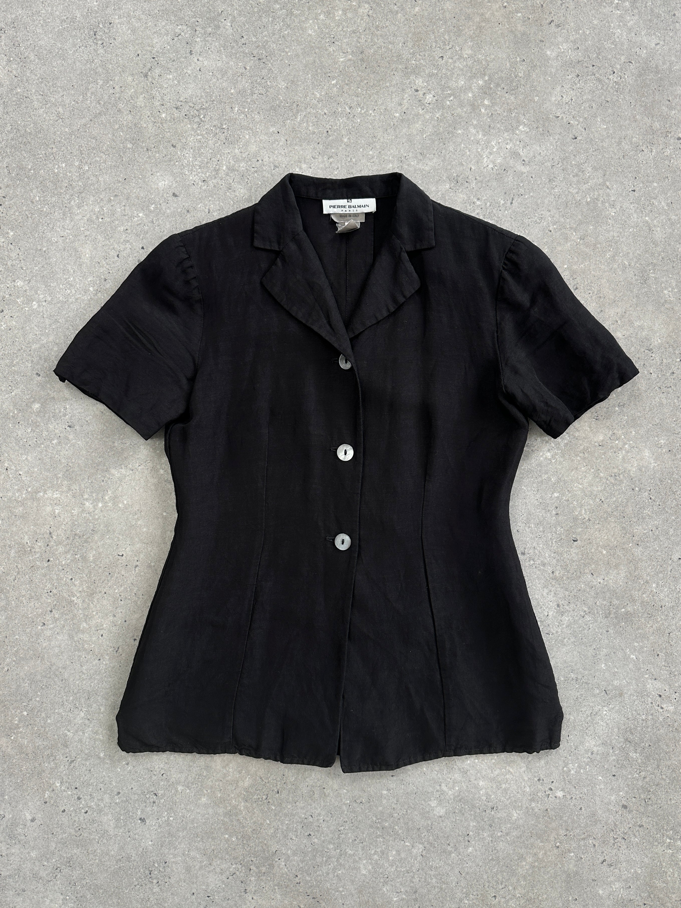 Pierre Balmain 90s Linen Short Sleeve Blazer - M - SYLK