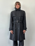 Dolce & Gabbana Wool Double Breasted Belted Coat - L - SYLK