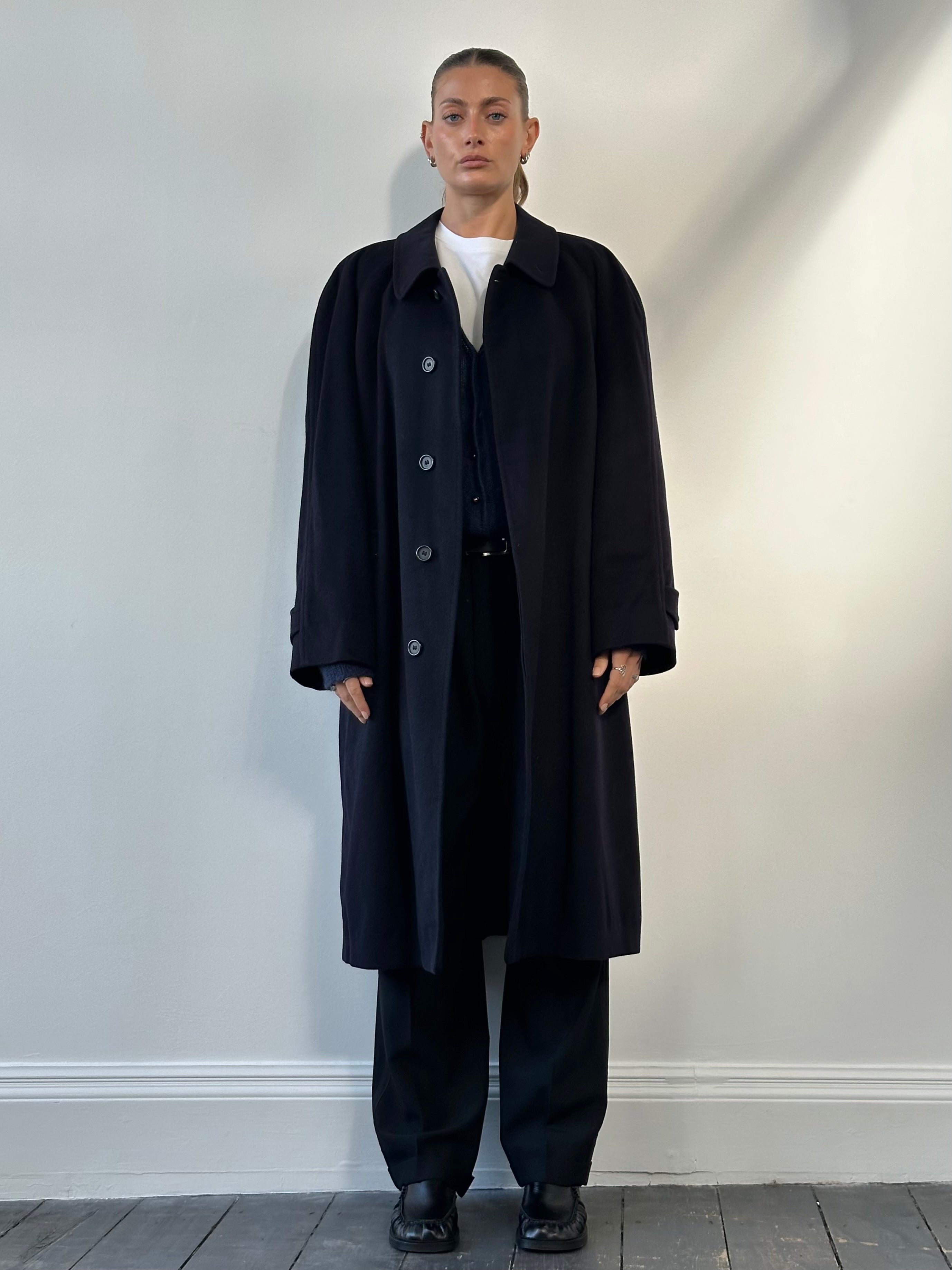 Burberry Pure Cashmere Concealed Placket Coat - XXL - SYLK