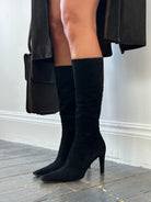 Prada Square Toe Suede Heeled Knee Boots - UK 7.5 / EU 40.5 - SYLK