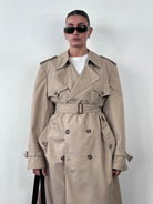 Christian Dior Monsieur Cotton Double Breasted Belted Trench Coat - XL - SYLK