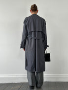 Yves Saint Laurent Cotton Double Breasted Belted Trench Coat - XL - SYLK