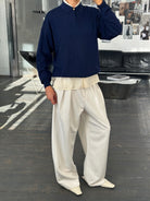Gianni Versace Versus 1990s Pure Wool Bespoke Button Polo Jumper - L - SYLK