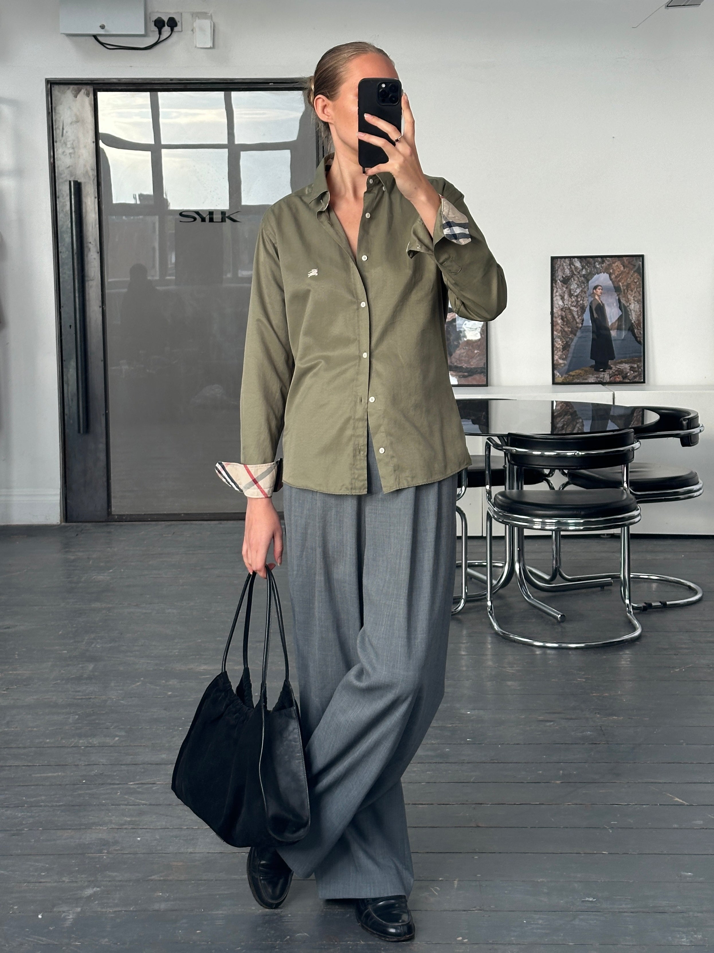 Burberry London 2000s Pure Cotton Nova Check Logo Shirt - S - SYLK