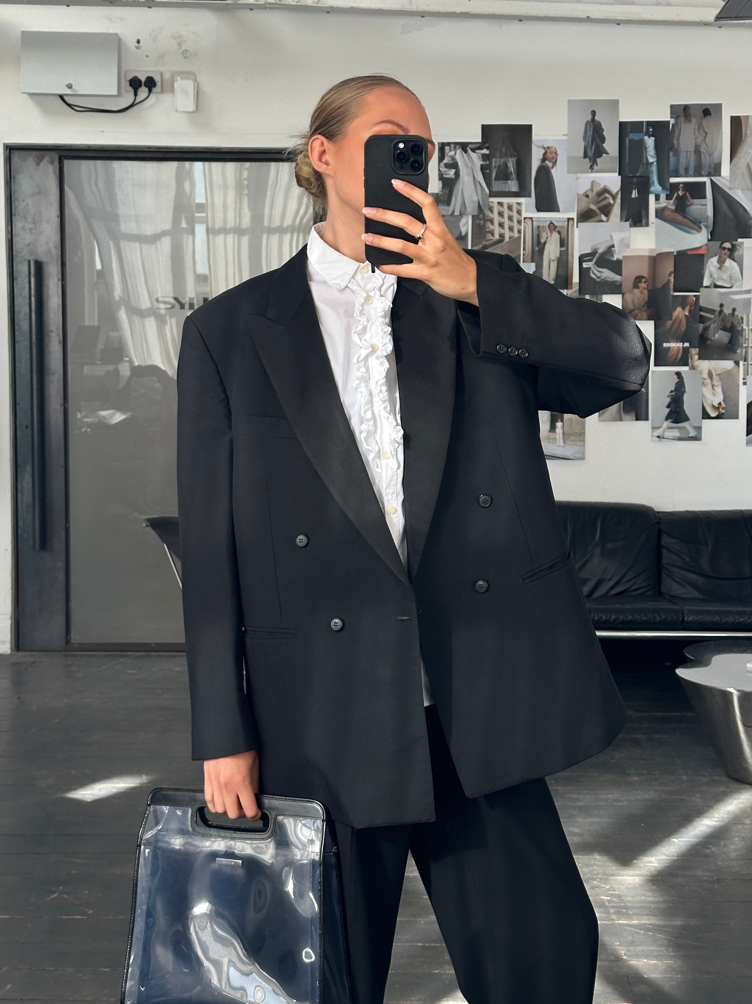 Vintage 1990s Short Sleeve Ruffle Shirt - M - SYLK