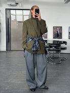 Burberry 1980s Tweed Check Alpaca Wool Single Breasted Check Blazer - 42R/L - SYLK