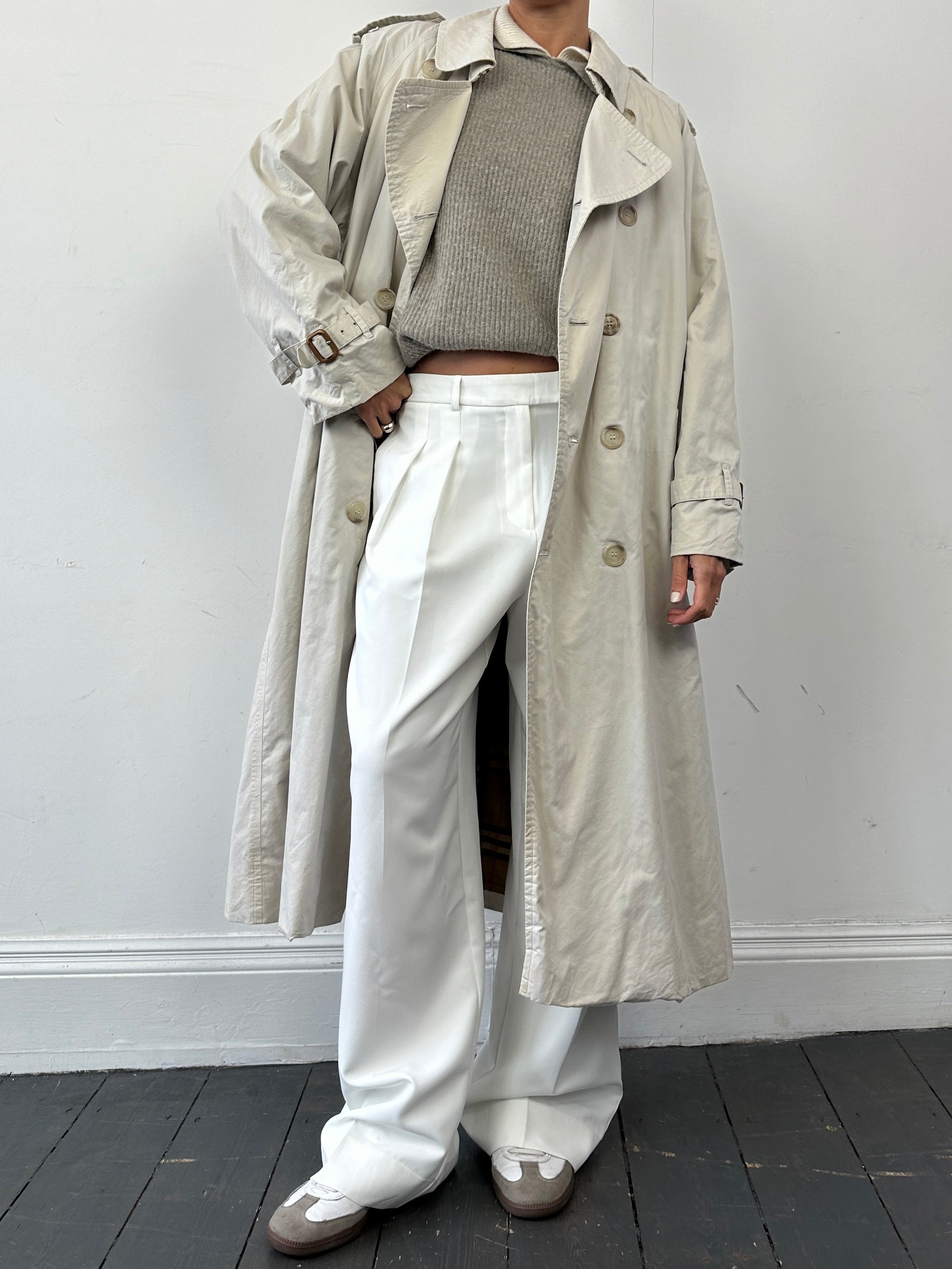 Burberry Pure Cotton Double Breasted Trench Coat - XL - SYLK