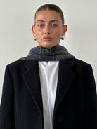 Fendi Pure Wool Logo Check Scarf - SYLK