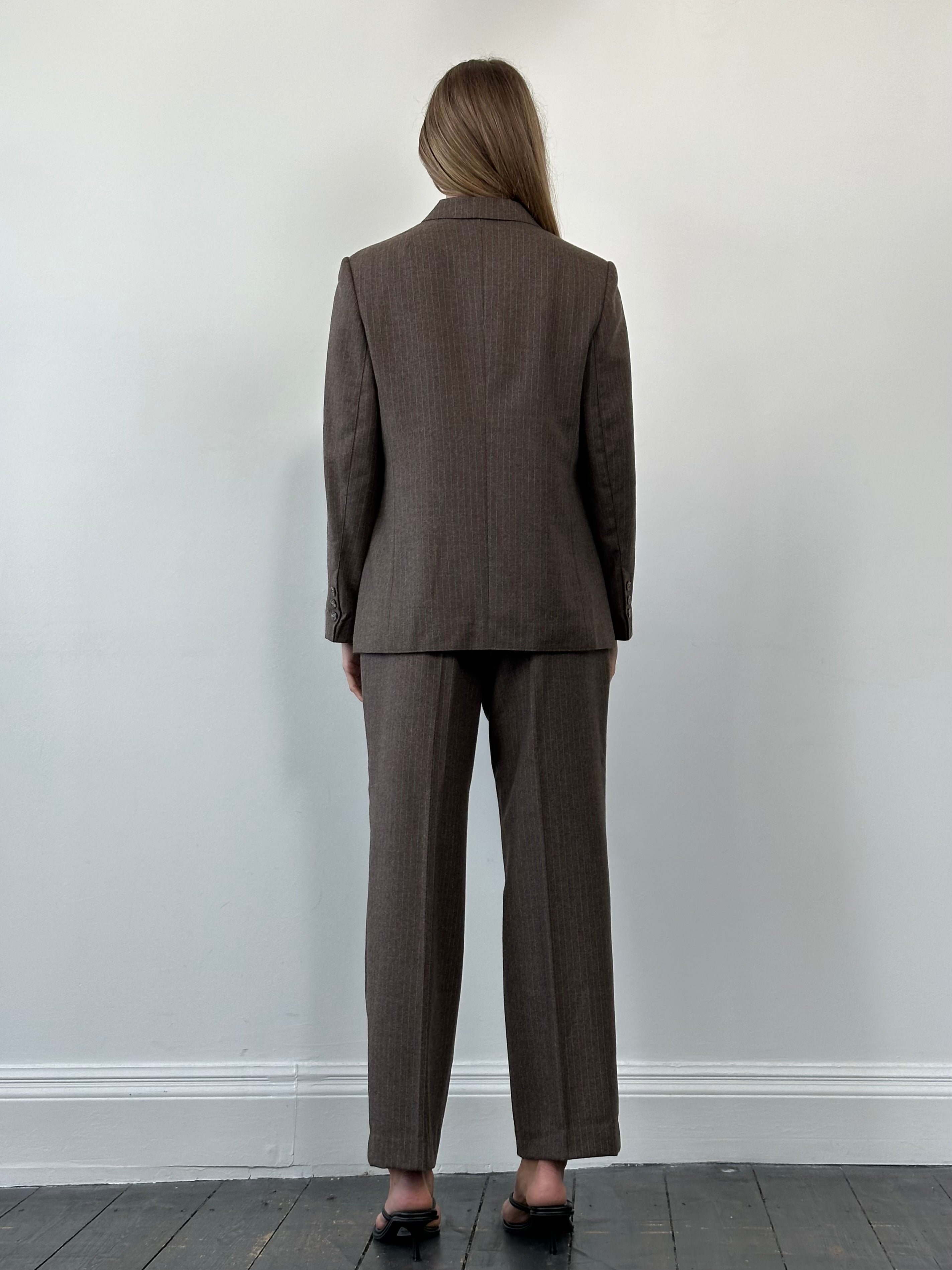 Vintage Pure Wool Stripe Single Breasted Suit - 38R/W30 - SYLK