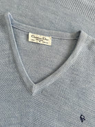 Christian Dior Monsieur V Neck Logo Knitted Jumper - L/XL - SYLK