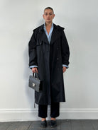 Vintage Double Breasted Belted Trench Coat - XL - SYLK