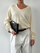 Christian Dior V Neck Logo Knitted Jumper - L/XL - SYLK