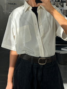 Yves Saint Laurent 2000s Cotton Short Sleeve Logo Shirt - L/XL - SYLK