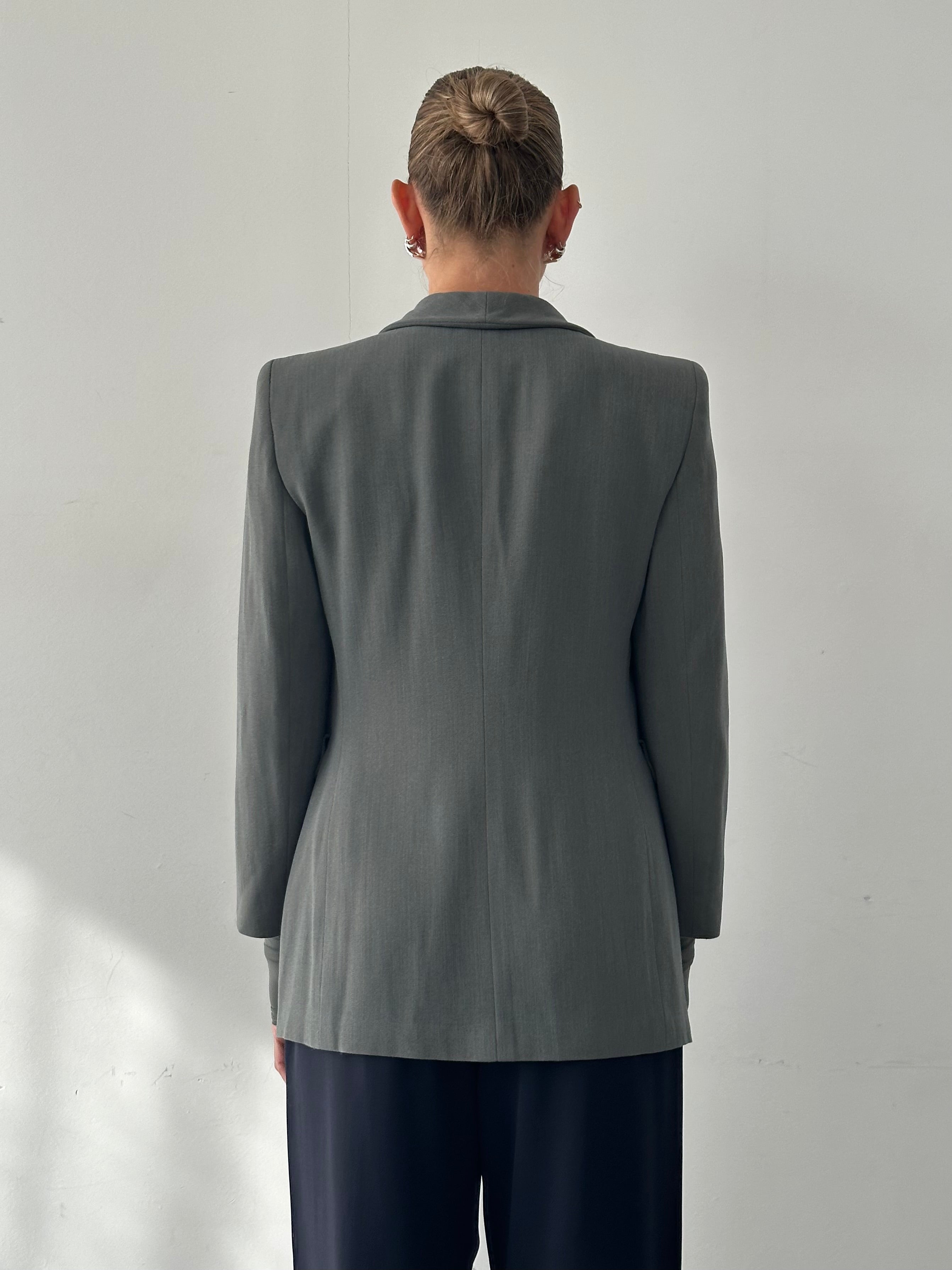Giorgio Armani Black Label Wool Fitted Blazer - S - SYLK