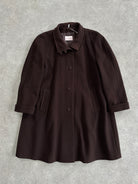 Vintage New Wool A-Line Funnel Neck Coat - XL - SYLK