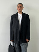 Versace Collction Stripe Pure Wool Single Breasted Blazer - 46R/XL - SYLK