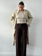 Max Mara Pure Brushed Wool Straight Leg Trousers - W31 - SYLK