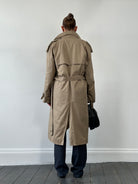 Yves Saint Laurent 80s Pure Cotton Double Breasted Belted Trench Coat - XL - SYLK