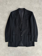 Italian Vintage Brushed Wool Large Lapel Blazer - 40R/L - SYLK