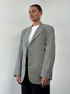 Vintage Brushed Wool Single Breasted Blazer - M - SYLK
