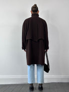Vintage New Wool A-Line Funnel Neck Coat - XL - SYLK