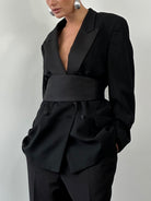 Pierre Cardin Pure Wool Tuxedo Double Breasted Suit - 42R/W32 - SYLK