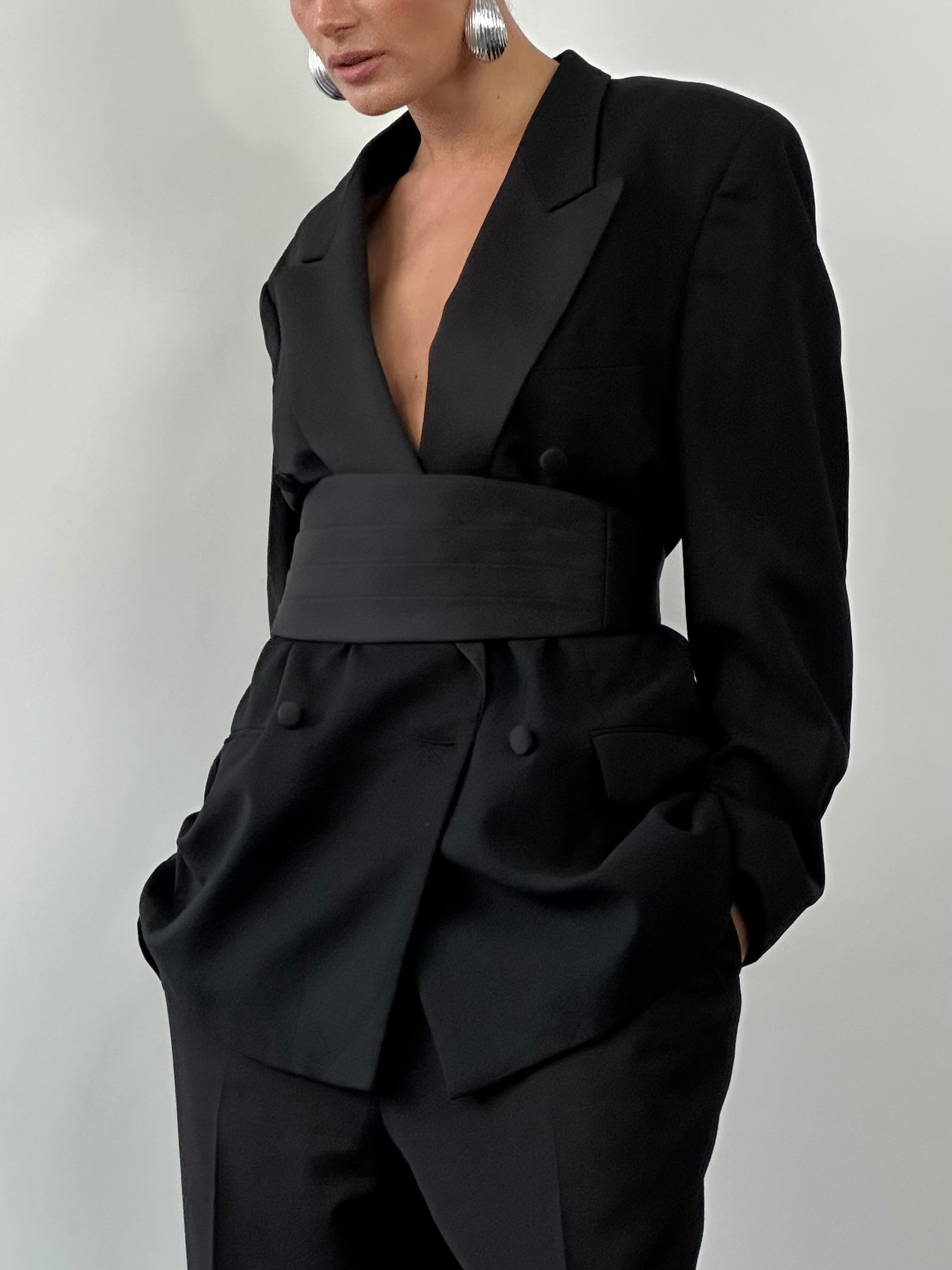 Pierre Cardin Pure Wool Tuxedo Double Breasted Suit - 42R/W32 - SYLK