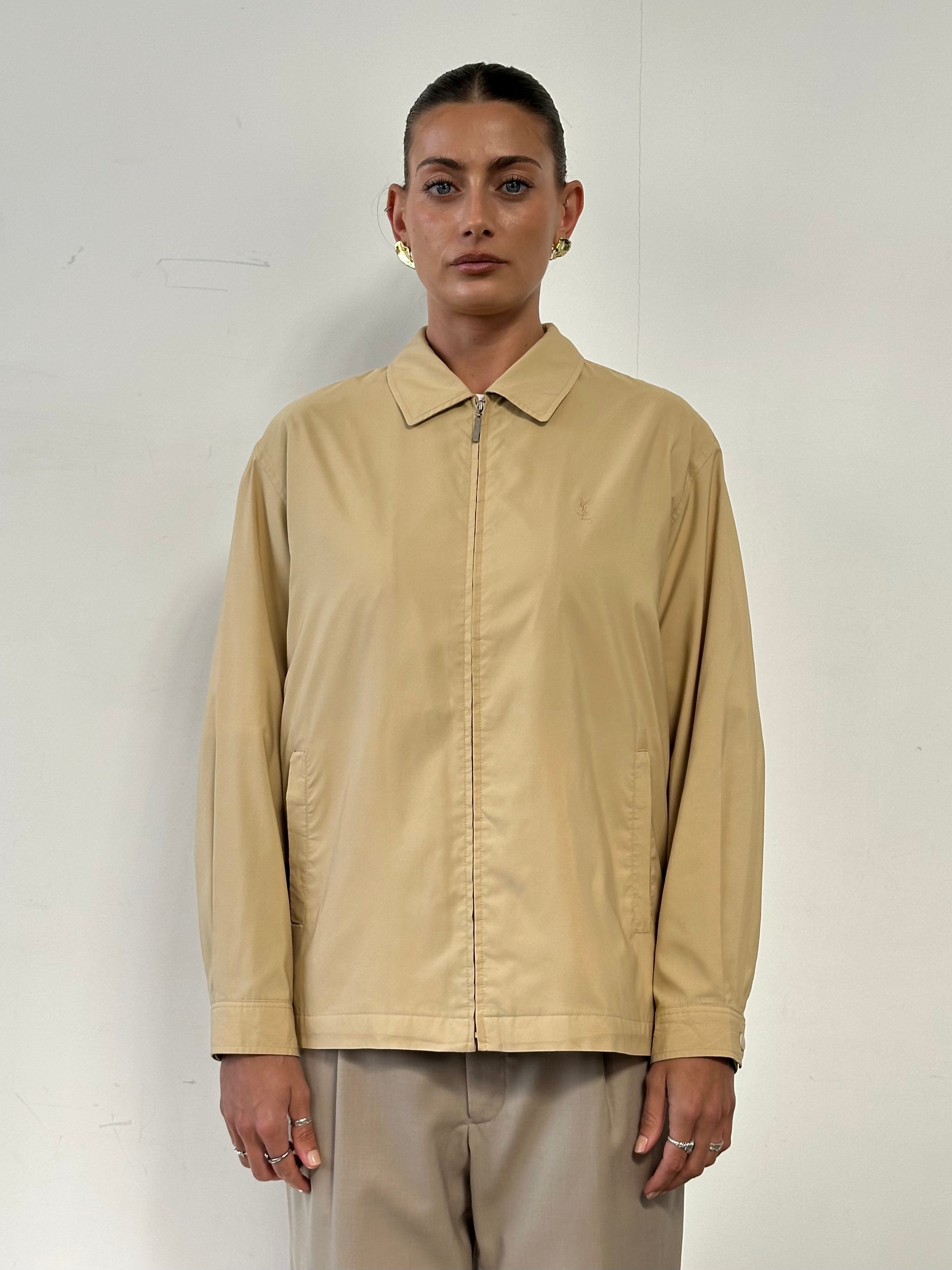 Yves Saint Laurent Logo Bomber Jacket - L - SYLK