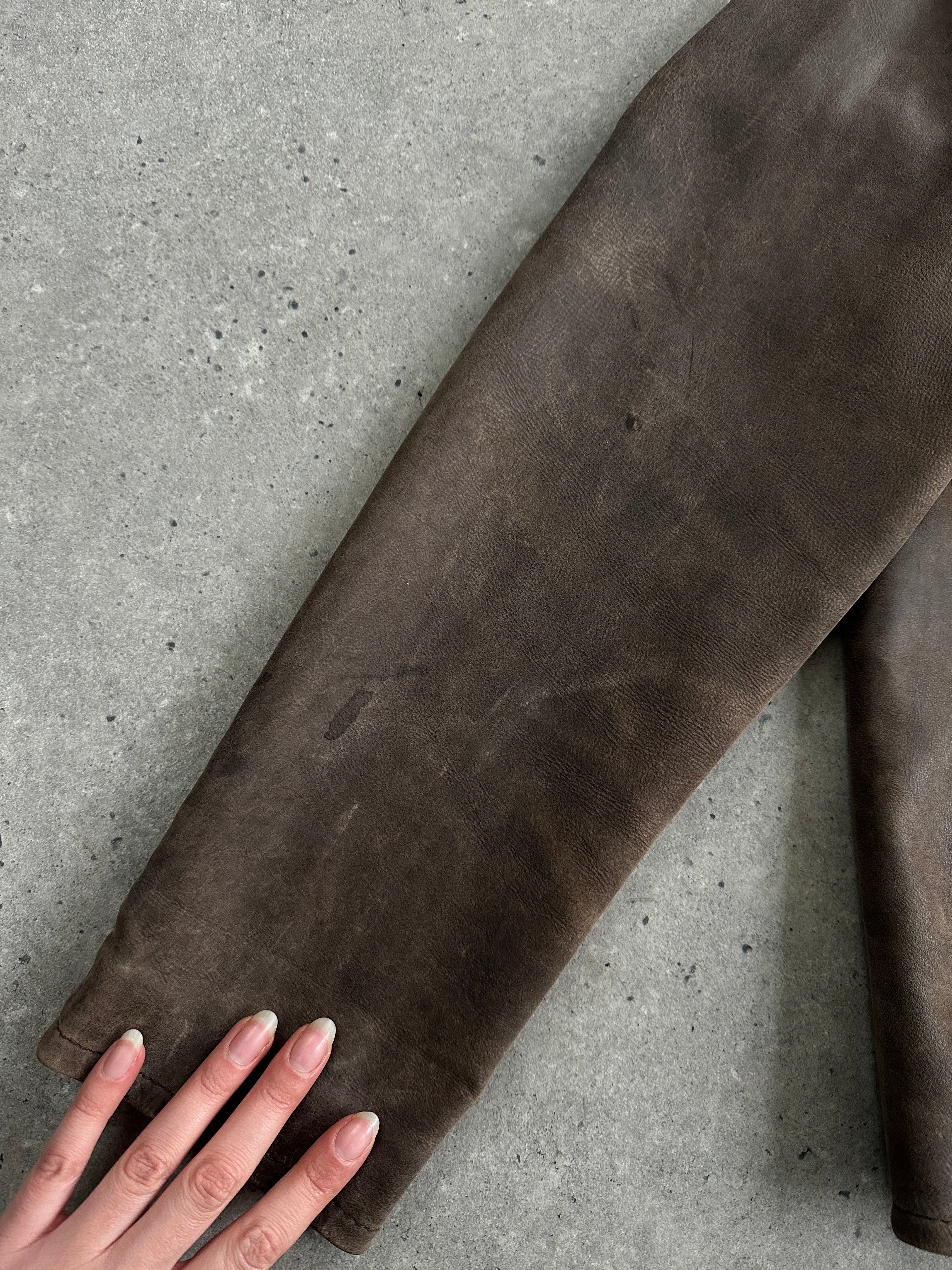 Vintage Distressed Leather Jacket - L - SYLK