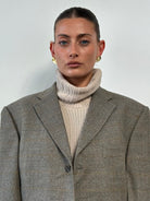 Yves Saint Laurent Pure Brushed Wool Check Blazer - XL/XXL - SYLK