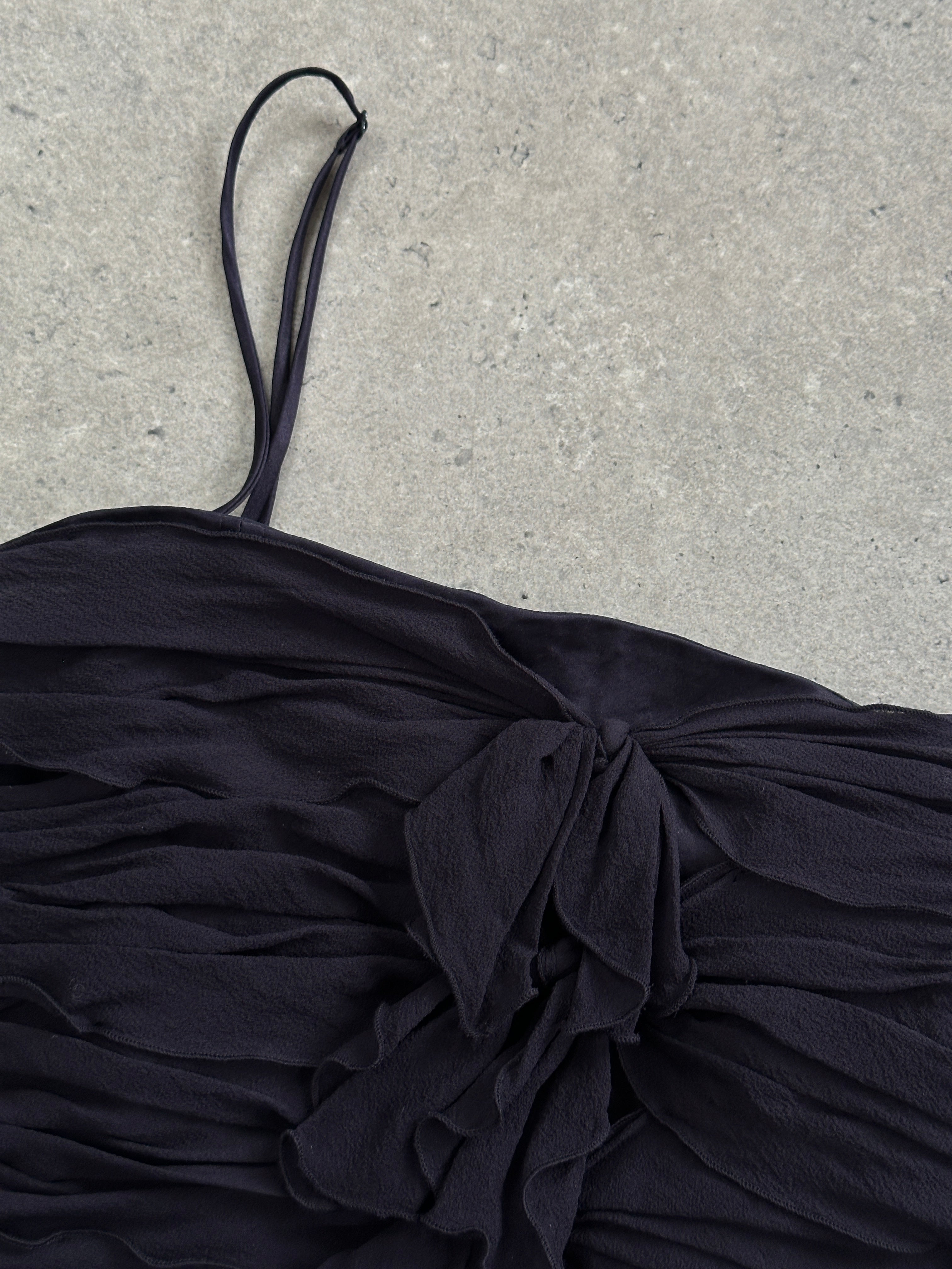 Vintage Pure Silk Ruffle Corset Top - M - SYLK