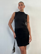 Gianni Versace Pure Suede Mini Skirt - W30 - SYLK