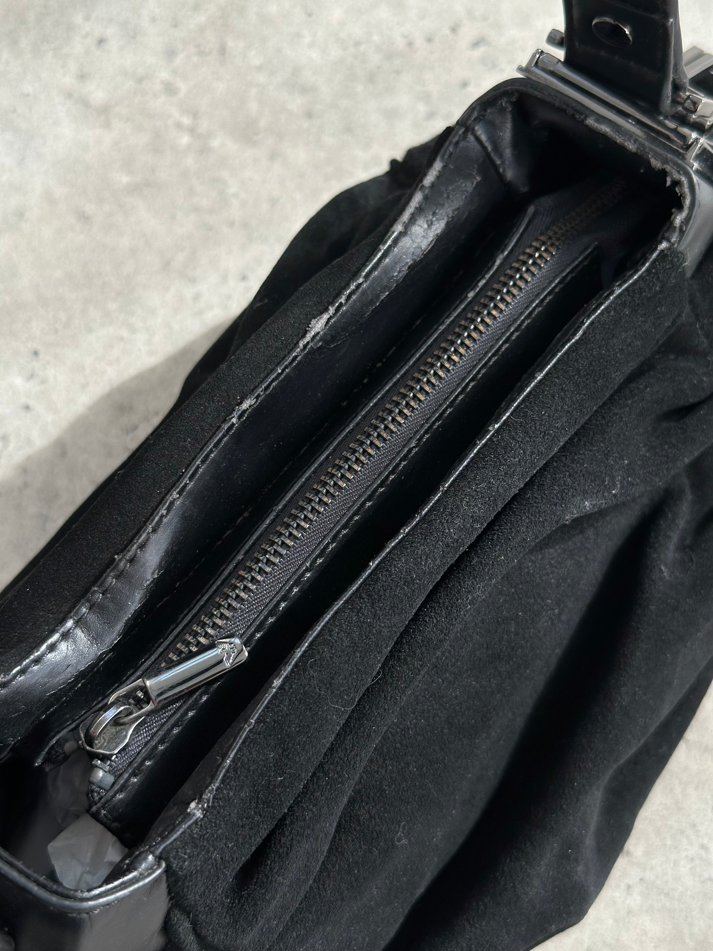 Armani Jeans Suede Ruched Shoulder Bag - SYLK